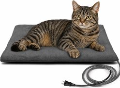LESOTC Dog & Cat Safe Waterproof Electric Heating Pad with Automatic Temperature Control, 19.6 x 15.7-in, Grey