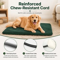 LESOTC Dog & Cag Soft Electric Blanket Heating Pad with Waterproof Cover & Automatic Temperature Control, 27.5 x 15.7-in, Green slide 2 of 9
