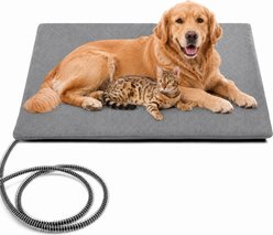 LESOTC Dog & Cag Soft Electric Blanket Heating Pad with Waterproof Cover & Automatic Temperature Control, 27.5 x 15.7-in, Grey