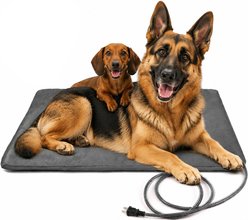 LESOTC Soft Electric Blanket Heated Dog &Cat Bed with Waterproof Cover & Auto Temperature Control, 35.4 x 23.6-in, Grey