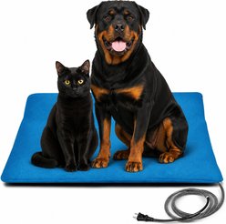 LESOTC Soft Electric Blanket Heated Dog &Cat Bed with Waterproof Cover & Auto Temperature Control, 35.4 x 23.6-in, Blue