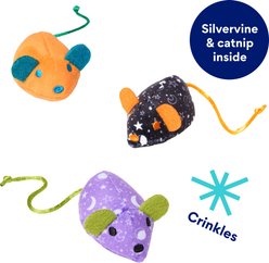 Frisco Halloween Mystical Mice Plush Cat Toy with Silvervine & Catnip, 3 count slide 2 of 5