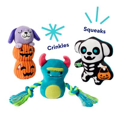 Show full view: Frisco Halloween Ghost Boo Bag Variety Pack Dog Toy, Medium, 7 count slide 4 of 9