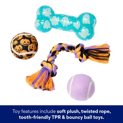 Show full view: Frisco Halloween Ghost Boo Bag Variety Pack Dog Toy, Medium, 7 count slide 5 of 9