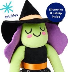 Frisco Halloween Mystical Witch Jumbo Plush Kicker Cat Toy with Silvervine & Catnip slide 2 of 6