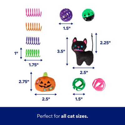Show full view: Frisco Halloween Fun Plush, Kicker, Mesh, Spring & Ball Variety Pack Cat Toy with Silvervine & Catnip, 20 count slide 3 of 8
