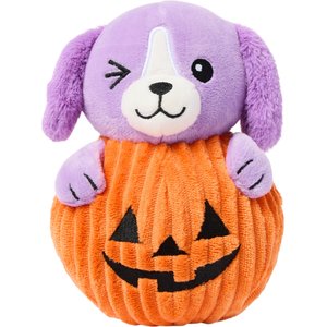 Frisco Halloween Pumpkin Pup Plush Squeaky Dog Toy, Medium