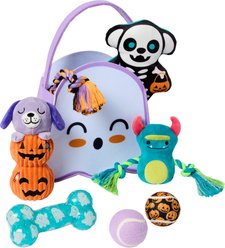 Frisco Halloween Ghost Boo Bag Variety Pack Dog Toy, Medium, 7 count
