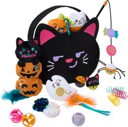 Frisco Halloween Black Cat Boo Bag Variety Pack Cat Toy with Silvervine & Catnip, 15 count