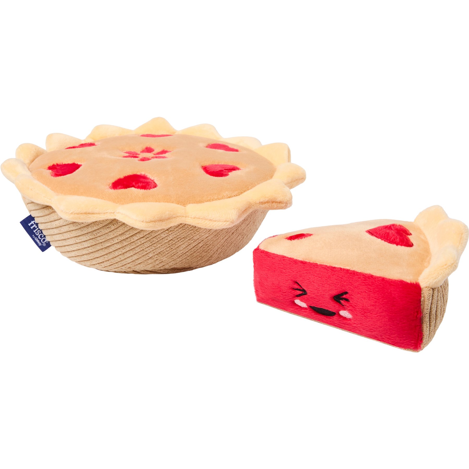 Frisco Grandma's Cherry Pie 2-in-1 Plush Squeaky Dog Toy, Medium