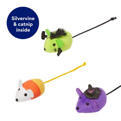 Show full view: Frisco Halloween Monster Mice Plush Cat Toy with Silvervine & Catnip, 3 count slide 3 of 6