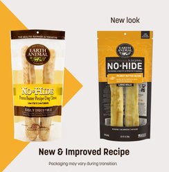 Earth Animal No-Hide Large Rolls Long Lasting Natural Rawhide Free Peanut Butter Vegetarian Recipe Dog Chews, 2 count slide 2 of 9