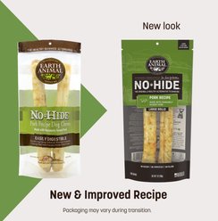 Earth Animal No-Hide Large Rolls Long Lasting Natural Rawhide Free Pork Recipe Dog Chews, 2 count slide 2 of 9