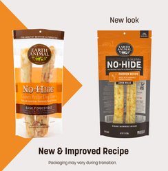 Earth Animal No-Hide Large Rolls Long Lasting Natural Rawhide Free Chicken Recipe Dog Chews, 2 count slide 2 of 9