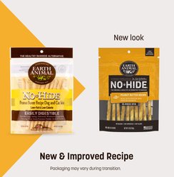 Earth Animal No-Hide Stix Long Lasting Natural Rawhide Free Peanut Butter Vegetarian Recipe Dog & Cat Chew Treat Sticks, 10 count slide 2 of 9