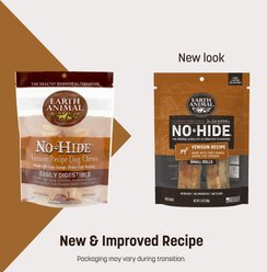 Earth Animal No-Hide Small Rolls Long Lasting Natural Rawhide Free Venison Recipe Dog Chews, 2 count slide 2 of 9