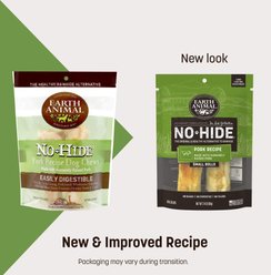 Earth Animal No-Hide Small Rolls Long Lasting Natural Rawhide Free Pork Recipe Dog Chews, 2 count slide 2 of 9