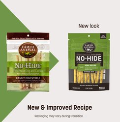 Earth Animal No-Hide Stix Long Lasting Natural Rawhide Free Pork Recipe Dog & Cat Chew Treat Sticks, 10 count slide 2 of 9