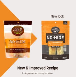 Earth Animal No-Hide Small Rolls Long Lasting Natural Rawhide Free Chicken Recipe Dog Chews, 2 count slide 2 of 9