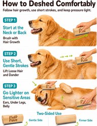 Fido Fave Stainless Steel Deshedding Brush for Dogs & Cats, Natural Oak, 5-in slide 2 of 9