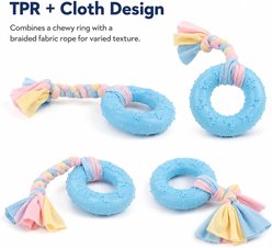 NonoPets Round TPR Ball Durable Interactive Tug Rope Dental Care Teething Chew Dog & Cat Toy slide 2 of 9