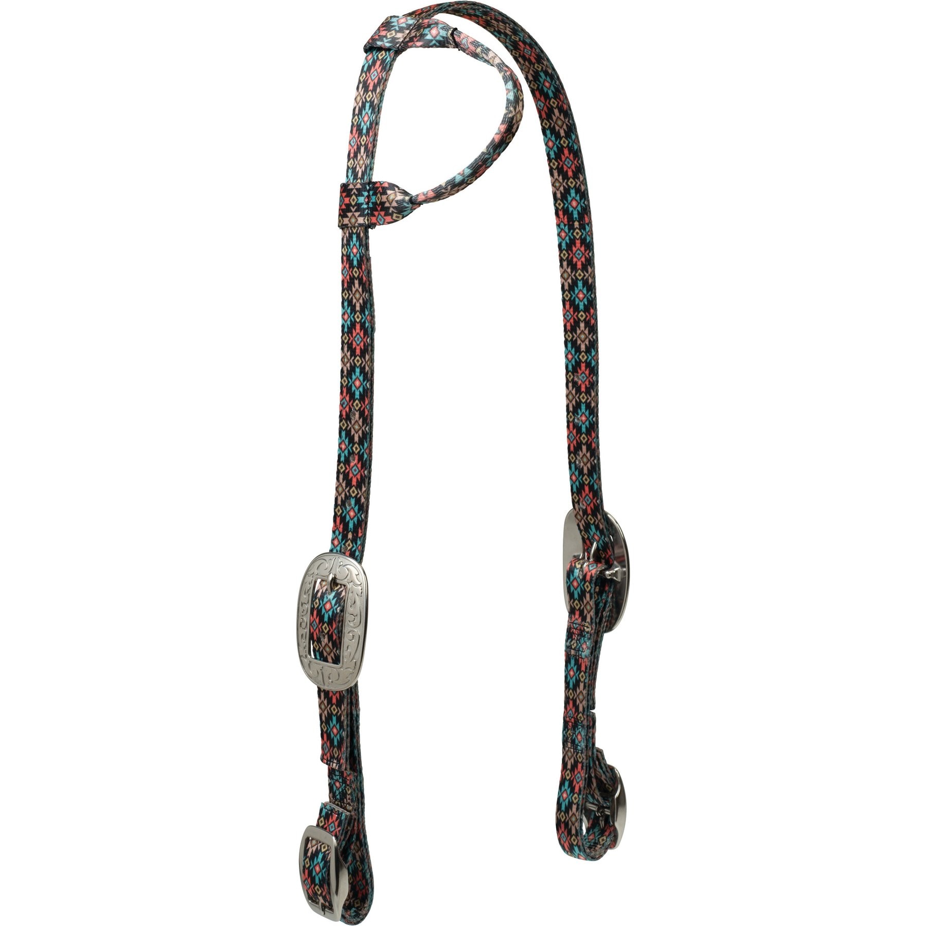 Weaver Equine Patterned Poly Horse Bridles One Sliding Ear Headstalls, Summer Nights