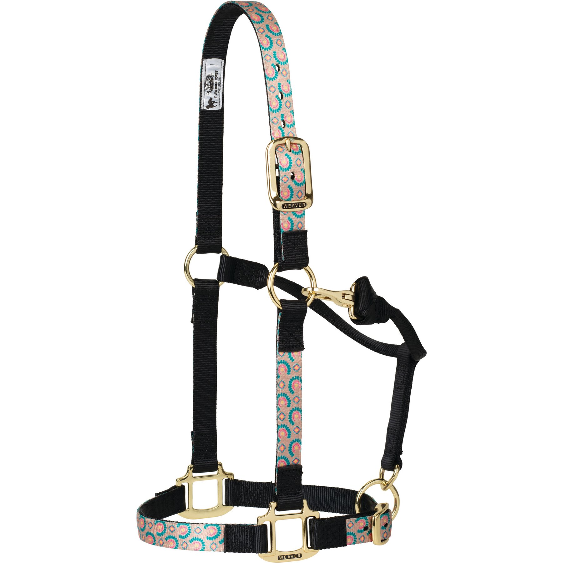 Weaver Equine Patterned Adjustable Horse Halter, Blossom Blast, Small