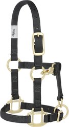 Weaver Equine Original Adjustable Chin & Throat Snap Horse Halter, Graphite, Weanling
