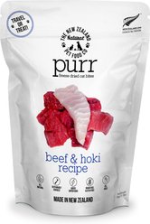 The New Zealand Natural Pet Food Co. Purr Beef & Hoki Grain-Free Freeze-Dried Cat Treats, 1.76-oz bag