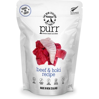 The New Zealand Natural Pet Food Co. The New Zealand Natural Pet Food Co. Purr Beef & Hoki Grain-Free Freeze-Dried Cat Treats, 1.76-oz bag