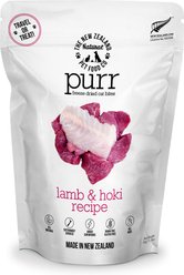 The New Zealand Natural Pet Food Co. Purr Lamb & Hoki Grain-Free Freeze-Dried Cat Treats, 1.76-oz bag