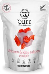 The New Zealand Natural Pet Food Co. Purr Chicken​ & King Salmon Grain-Free Freeze-Dried Cat Treats, 1.76-oz bag