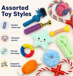 NonoPets Cotton Fetch Fun & Interactive Enrichment Dental Rope Tug Set Dog & Cat Toy, 20 count slide 2 of 9