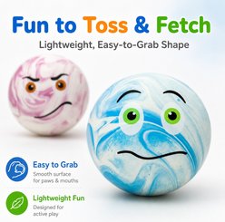 NonoPets Natural Latex Interactive Squeaky Floating & Bouncy Ball Dog & Cat Toy, Multicolor, 6 count slide 2 of 9