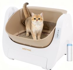 KZLAA Multi-Cat Self Cleaning Cat Litter Box, White