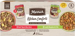 Merrick Kitchen Comforts Variety Pack Real Beef & Lamb with Grains Canned Wet Dog Food, 12.7-oz can, 6 count