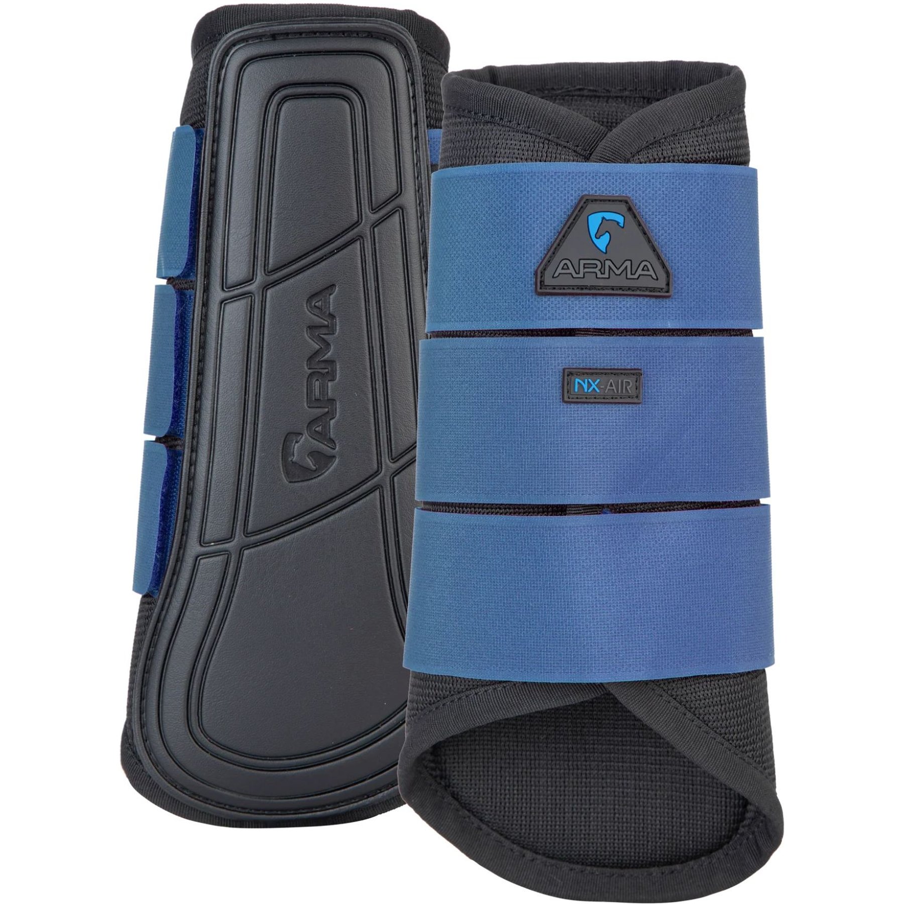 Shires Equestrian Products ARMA Air Motion Brushing Horse Boots, Navy, Full