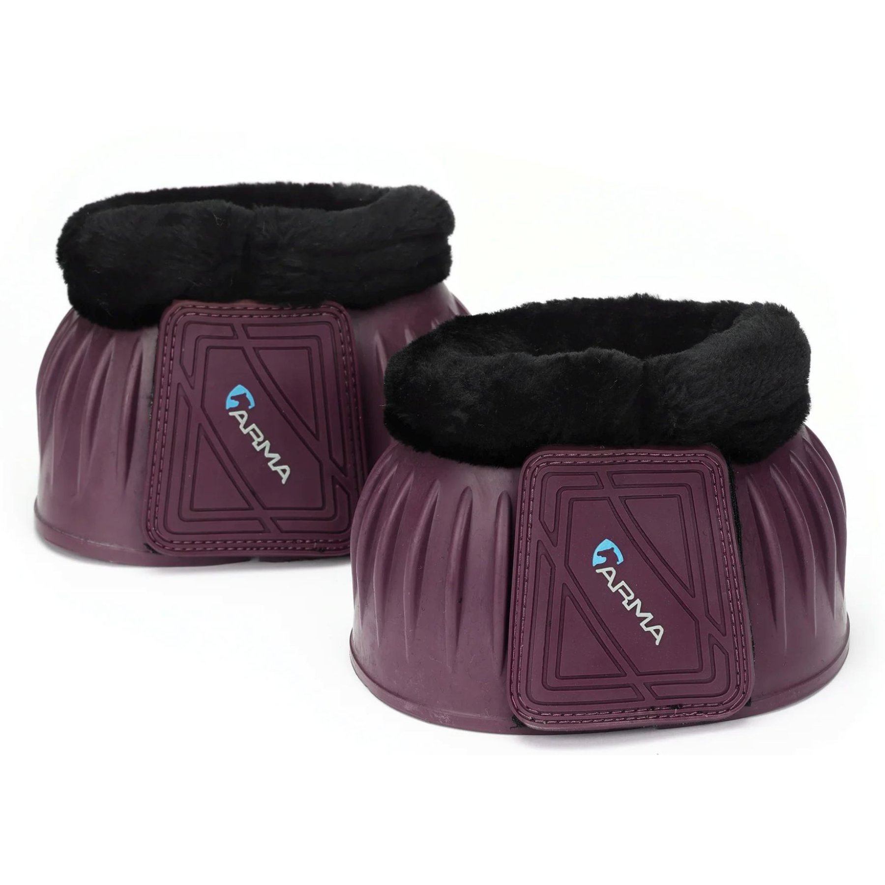 Shires Equestrian Products ARMA Fleece Topped Over Reach Horse Boots, Black Cherry, X-Full, 1 count