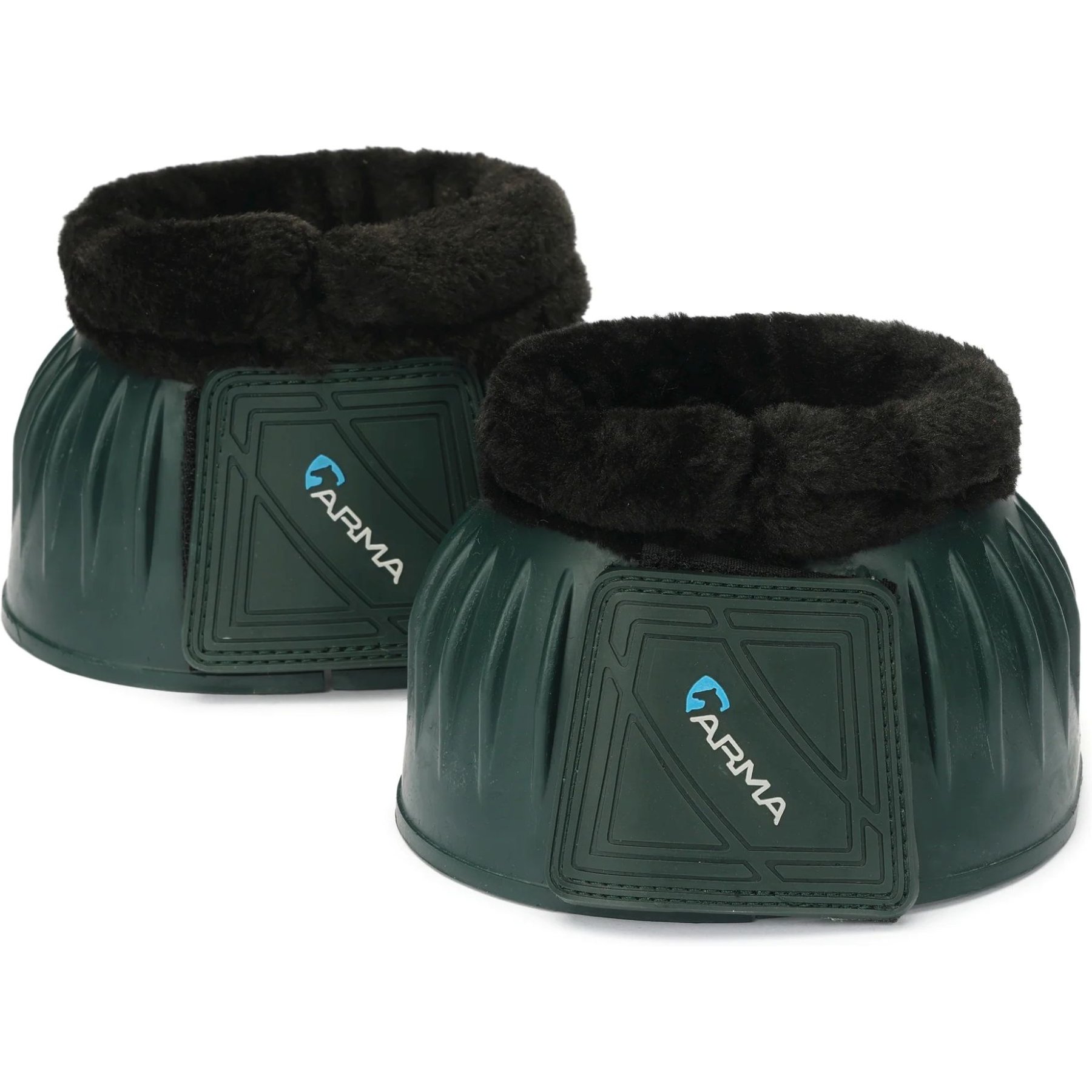 Shires Equestrian Products ARMA Fleece Topped Over Reach Horse Boots, Green, X-Full, 1 count