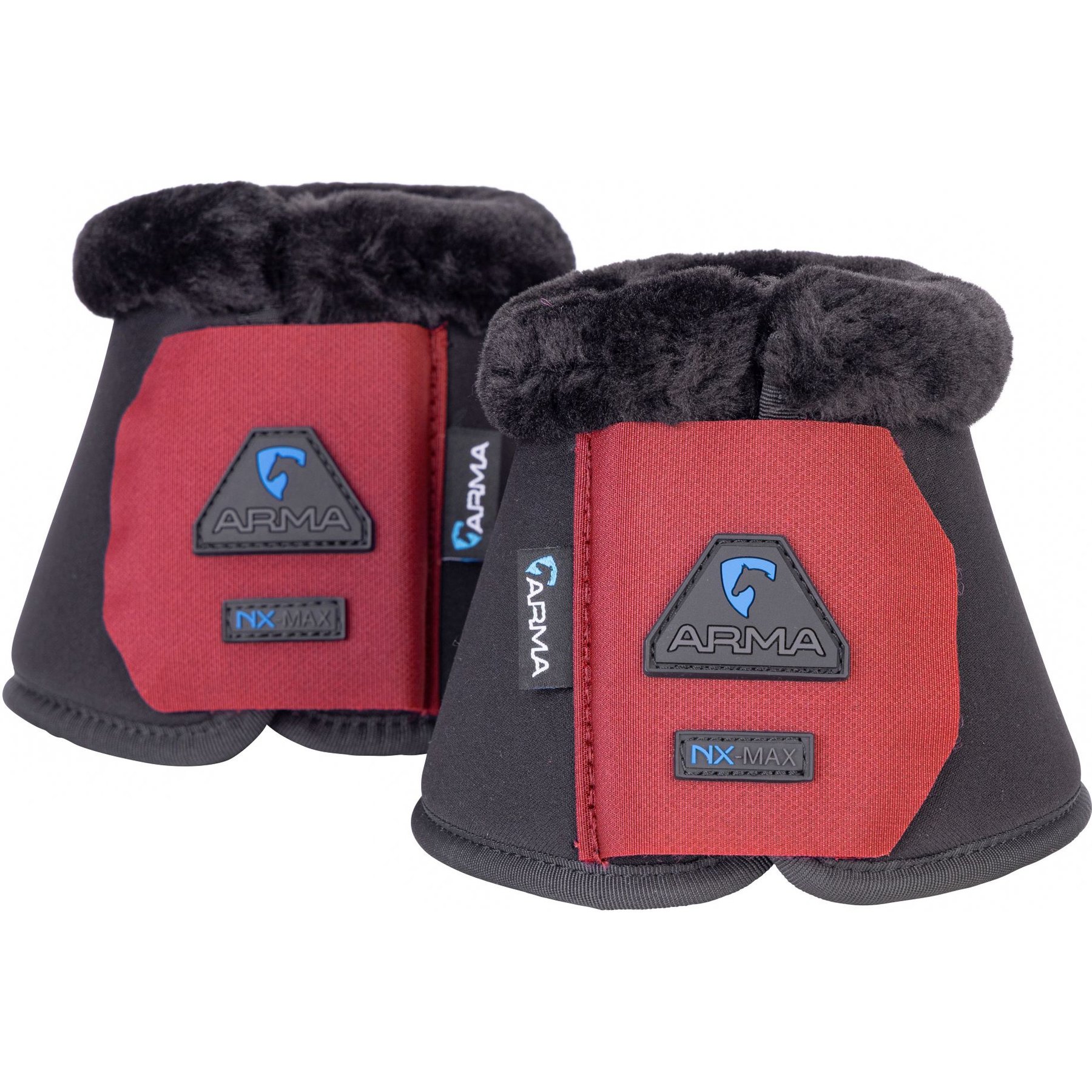 Shires Equestrian Products ARMA SupaFleece Neoprene Over Reach Horse Boots, Deep Red, Full