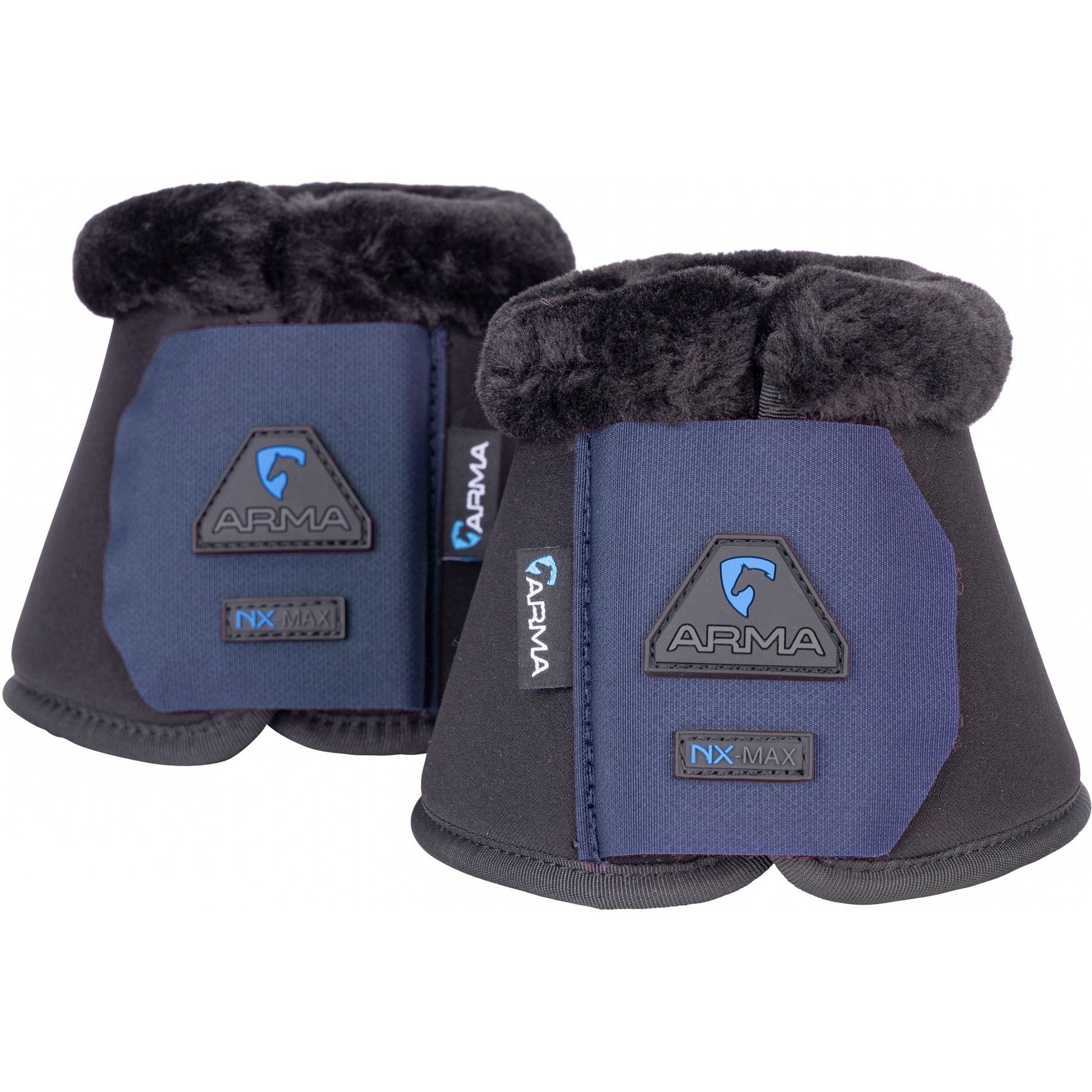 Shires Equestrian Products ARMA SupaFleece Neoprene Over Reach Horse Boots, Navy, Cob