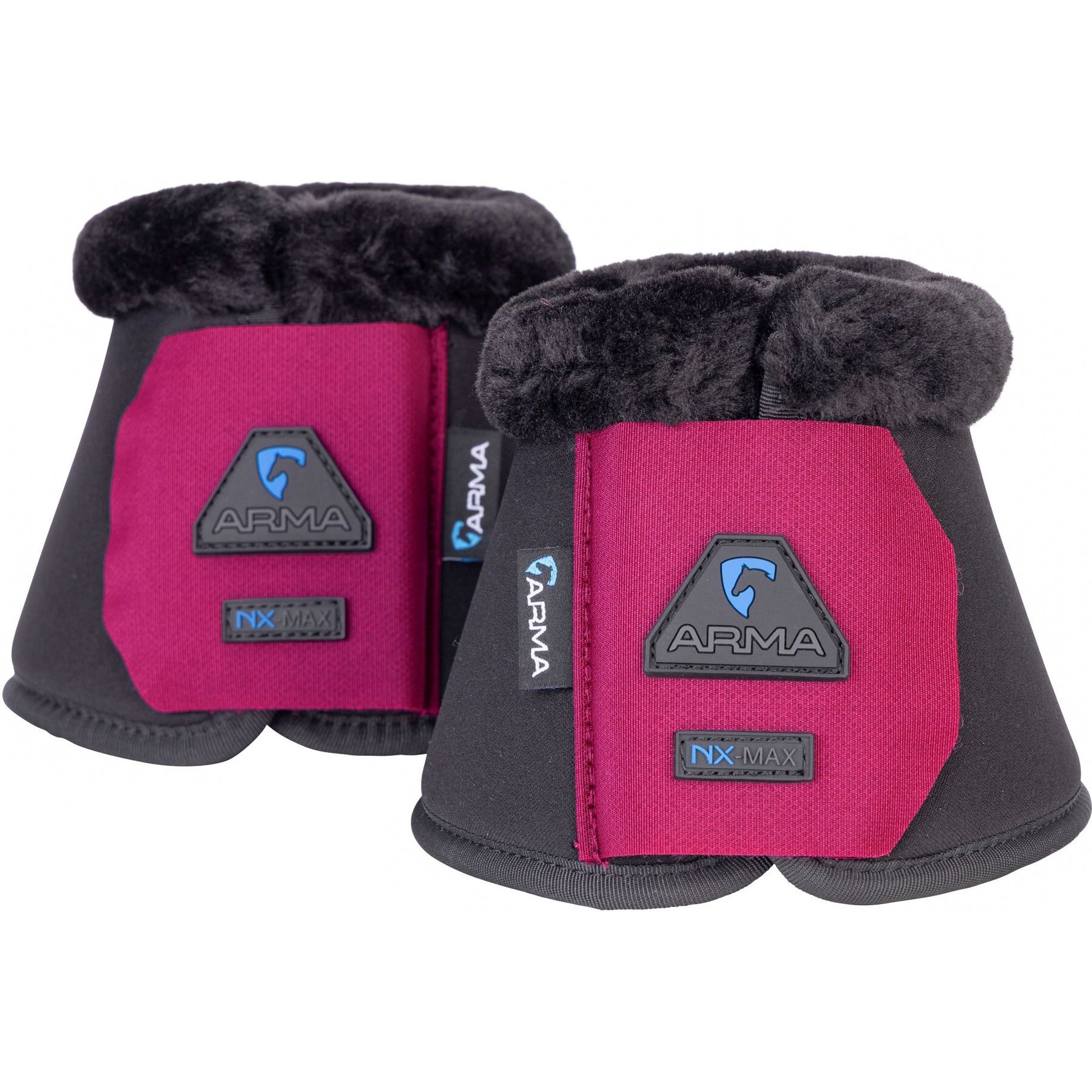 Shires Equestrian Products ARMA SupaFleece Neoprene Over Reach Horse Boots, Raspberry, Cob