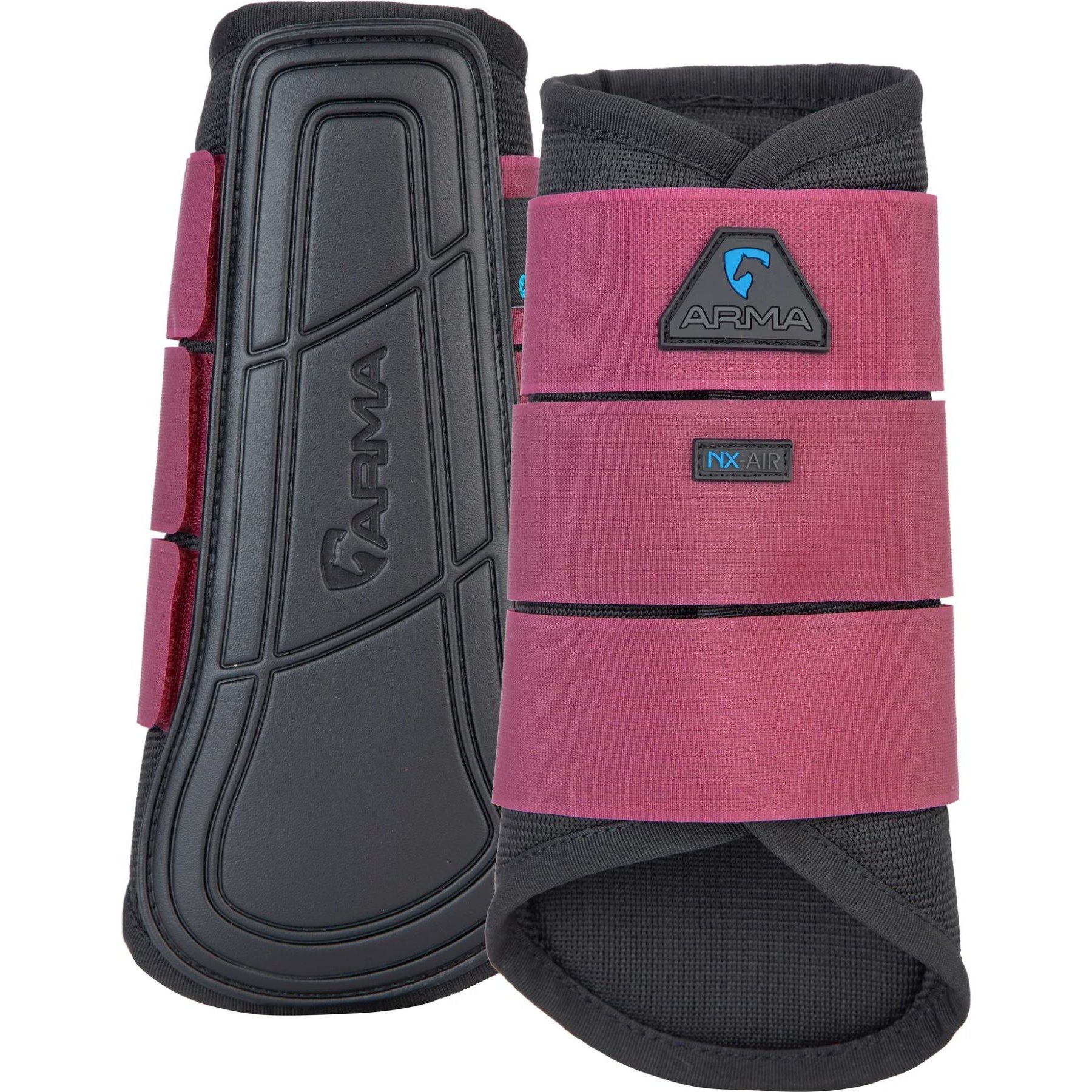 Shires Equestrian Products ARMA Air Motion Brushing Horse Boots, Black Cherry, Small Pony
