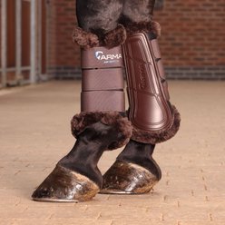 Shires Equestrian Products ARMA Air Motion Supafleece Brushing Horse Boots, Brown, X-Full