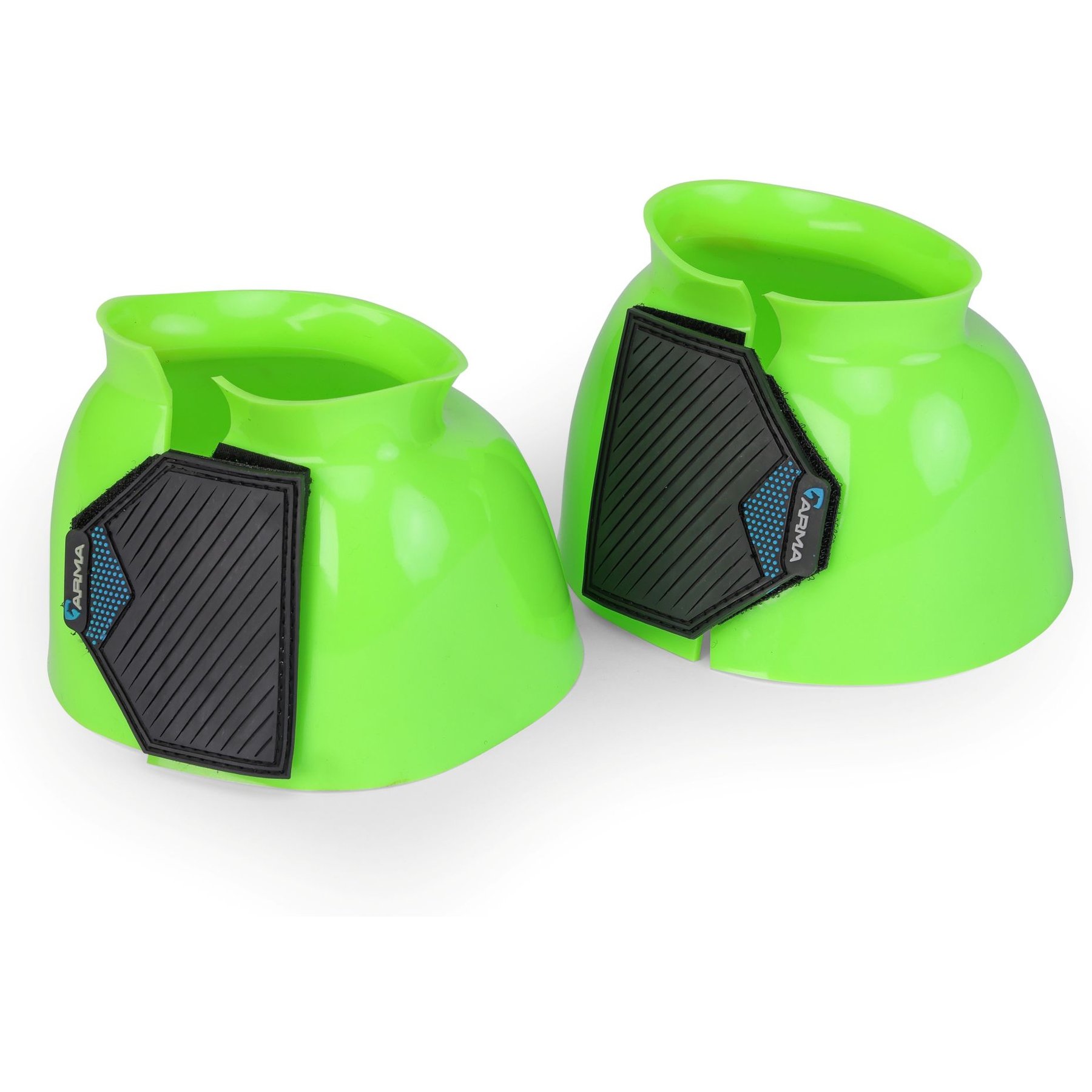 Shires Equestrian Products ARMA Smooth Gloss Horse Bell Boot, Green, Cob