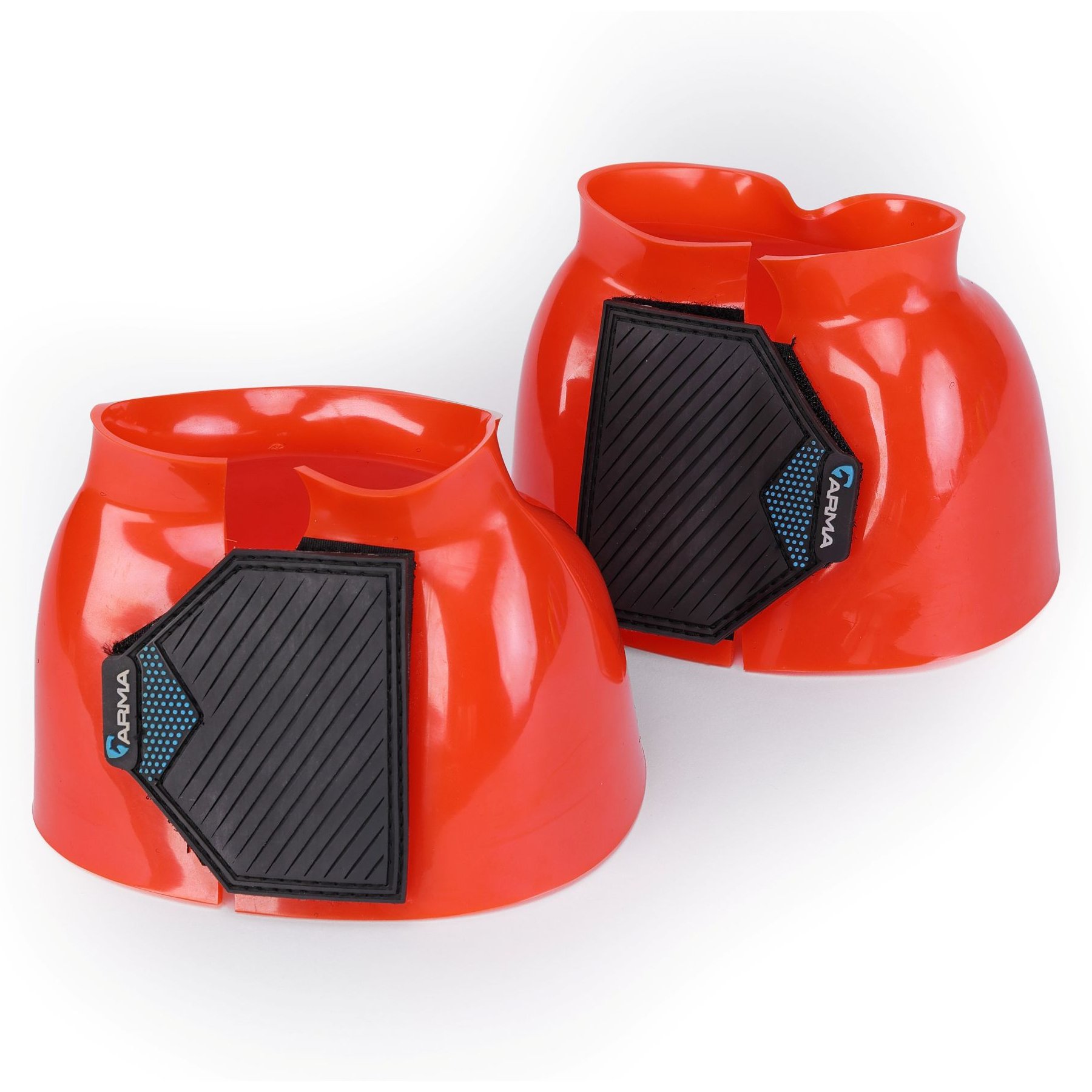 Shires Equestrian Products ARMA Smooth Gloss Horse Bell Boot, Orange, Full
