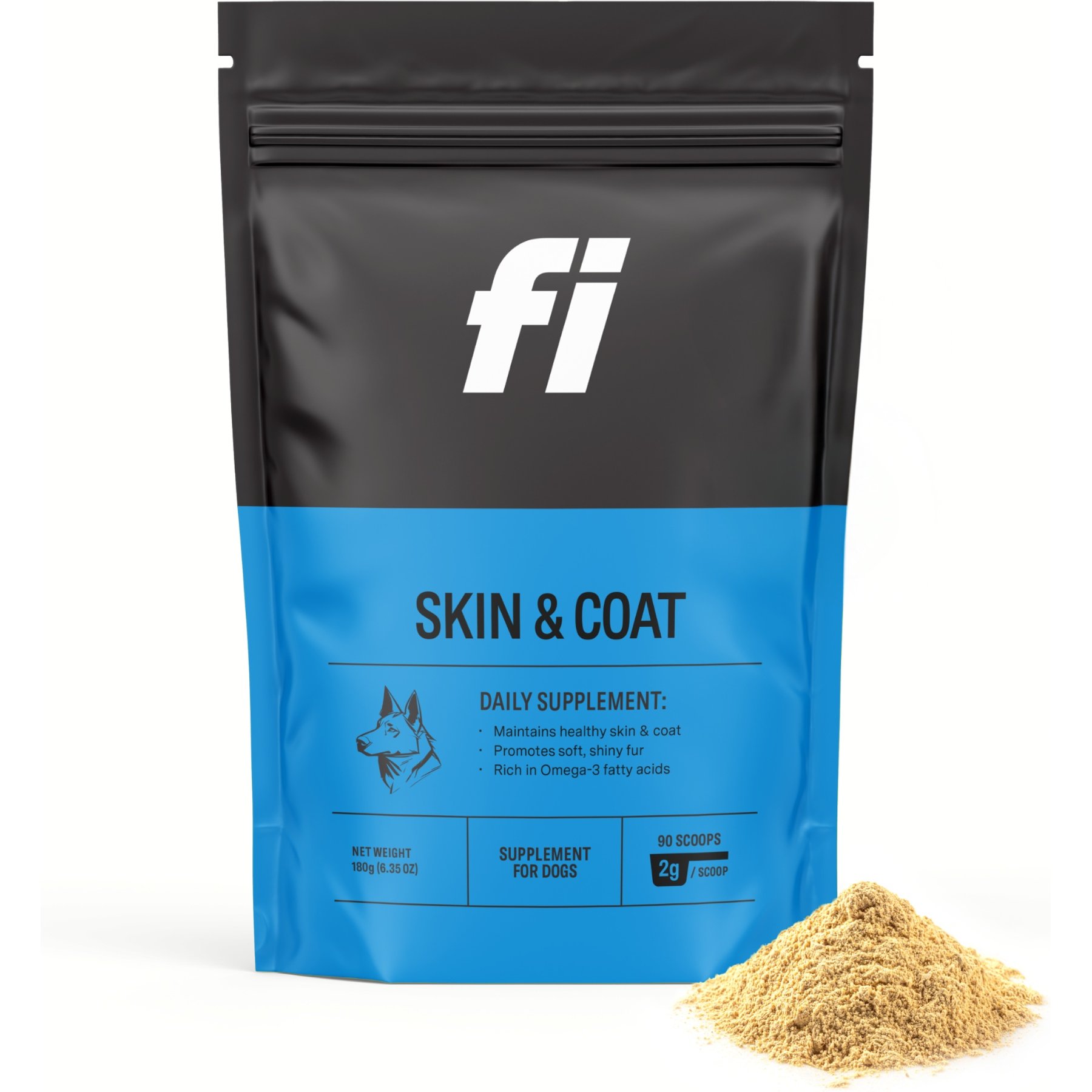 Fi Skin & Coat Powder Supplement for Dogs, 180-g bag
