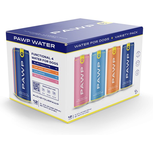 Pawp Water Variety Pack Electrolyte, Hip & Joint, Calming, Gut Health Water