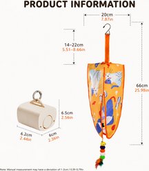 Mewluxe Interactive Automatic Door-Hanging Feather & Mouse with Sounds Cat Toy slide 2 of 8