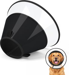 Supet Soft Protect Edge Dog Recovery Cone, Black, X-Small: 9.5 to 11.5-in neck slide 1 of 9